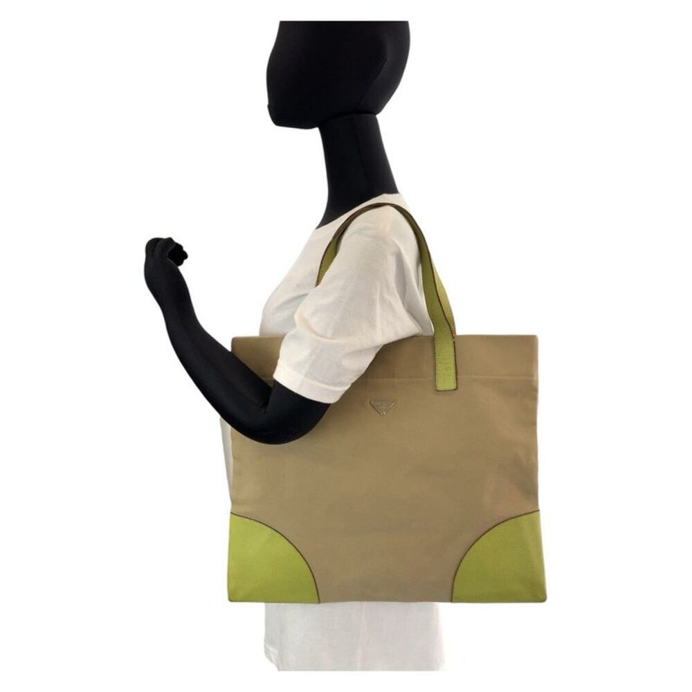 Prada Canvas Leather Tote Bag - Picture 7 of 10